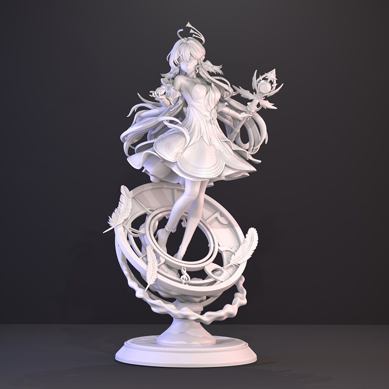 Model Kit Figure - Unpainted 3D Printed Figure Anime Game