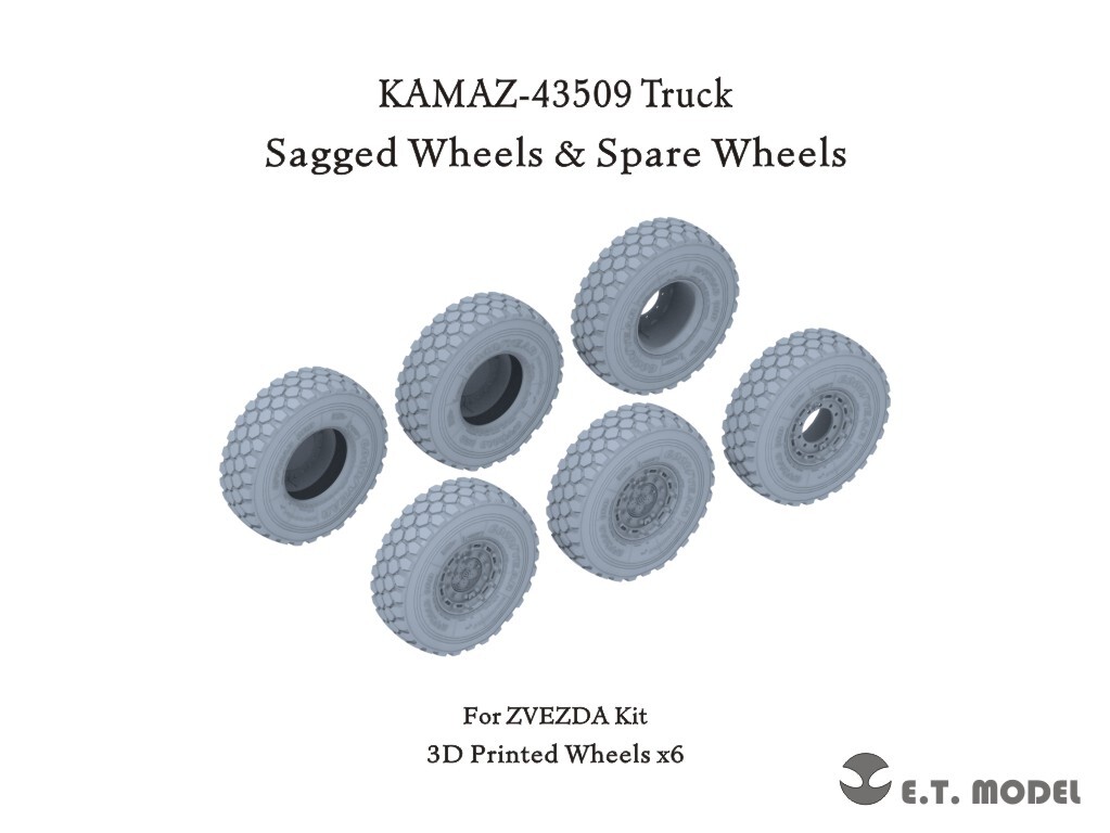 Model Kit Zvezda - E.T. MODEL 3D Printed Sagged Wheels