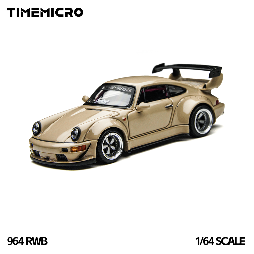 Model Kit Car - TimeMicro1:64 RWB 964 Beige Gift Box
