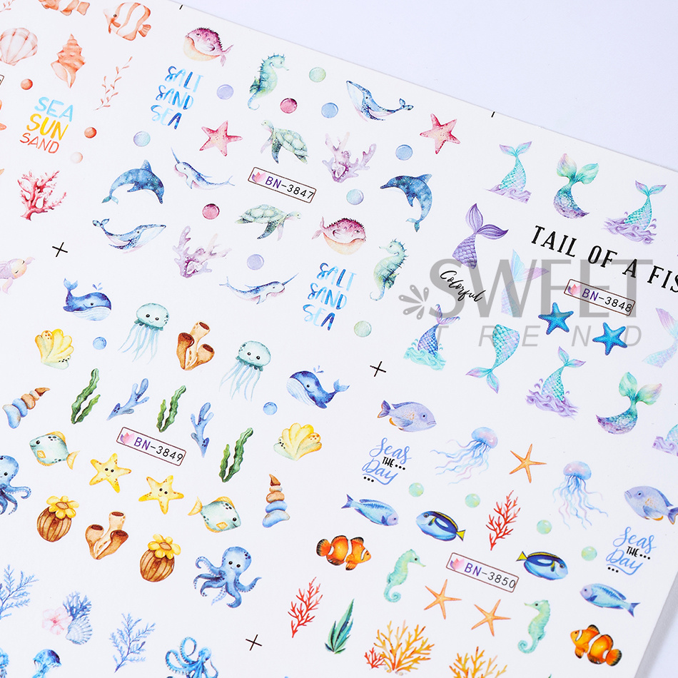 12 Designs Summer Ocean Theme  - Waterslide Decal Paper recension och pris