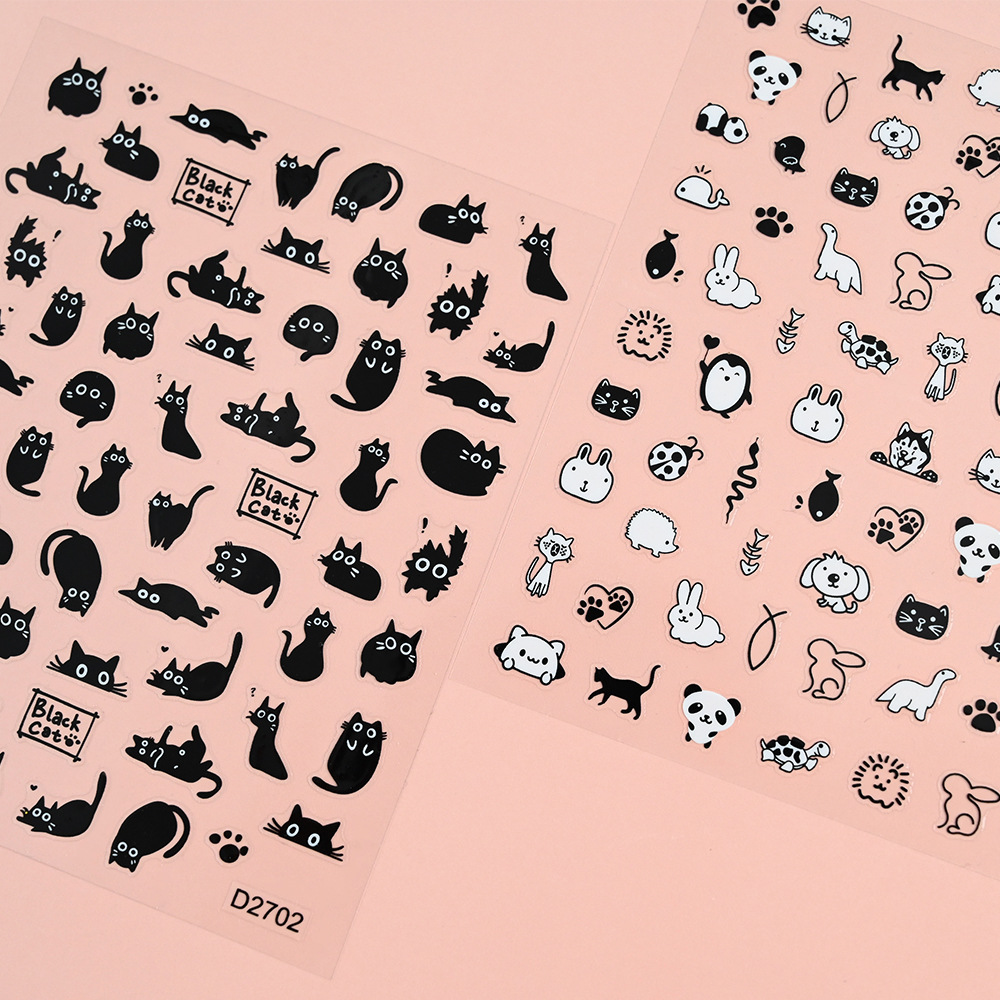 6/12Pcs Black Cat Stickers for - Waterslide Decal Paper recension och pris
