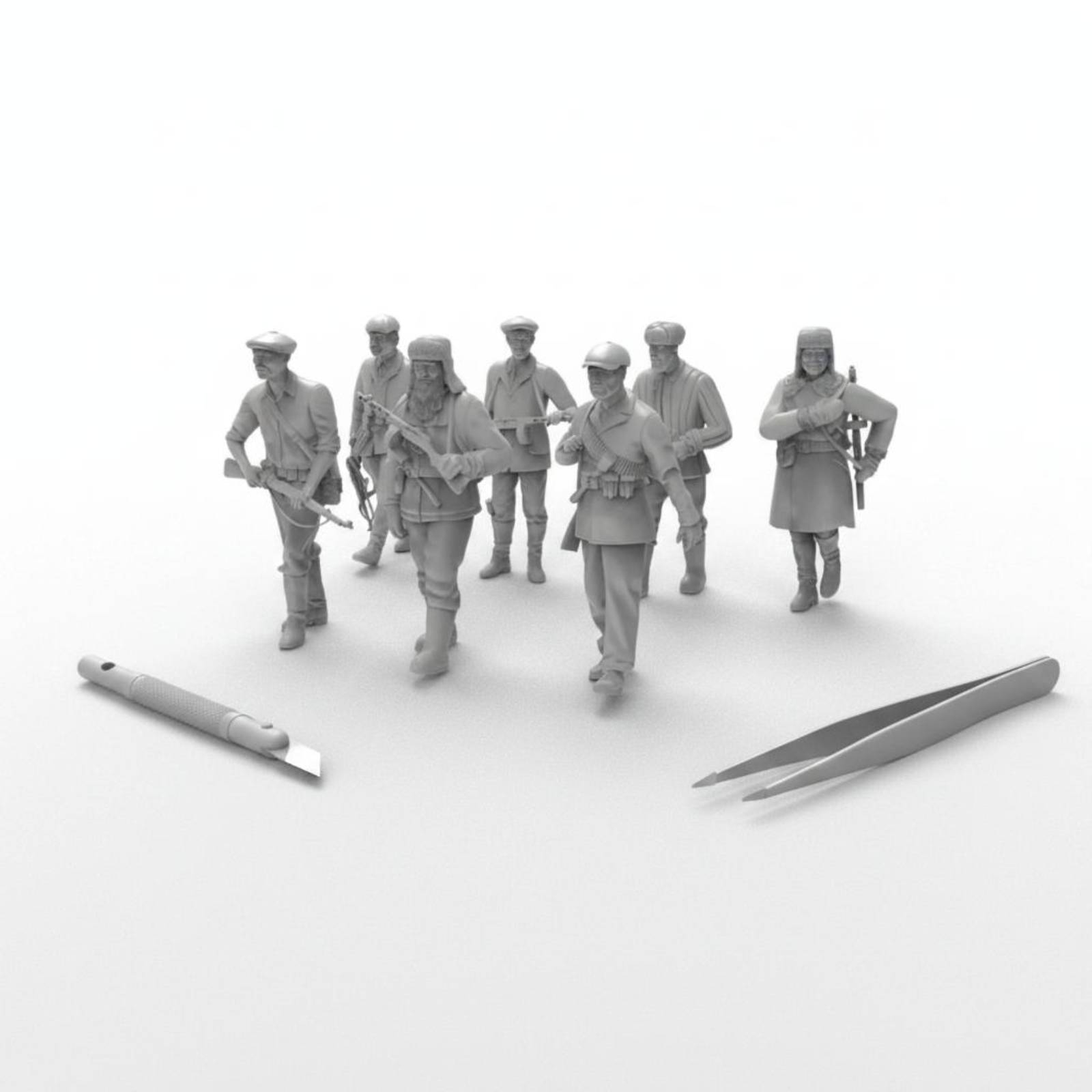 7 Pieces World War II Soldier  - Model Kit Figure recension och pris