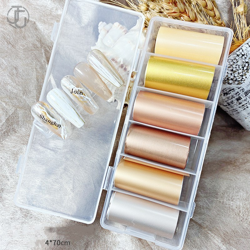 6 rolls Aurora Nail Foils for  - Waterslide Decal Paper recension och pris
