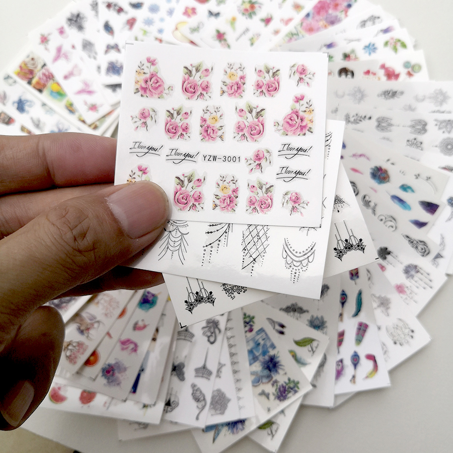 48 Pieces of Nail Art Stickers - Waterslide Decal Paper recension och pris