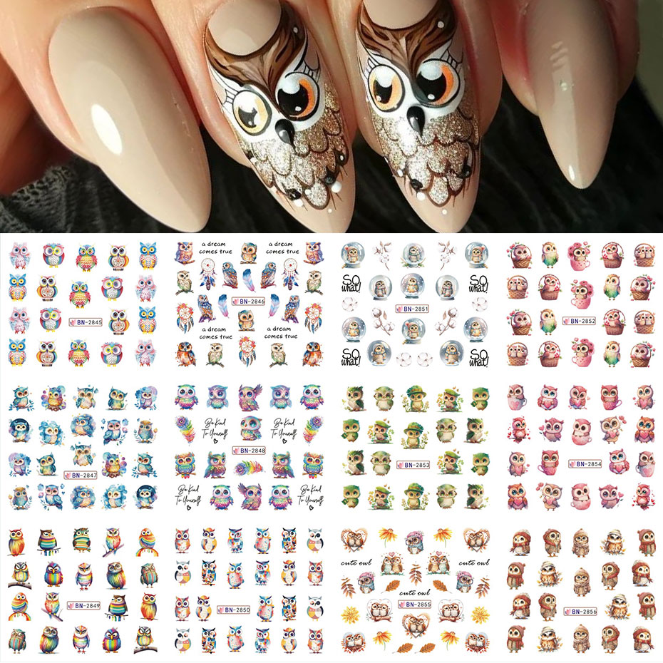 12Design Autumn Animal Nail Ar - Waterslide Decal Paper recension och pris