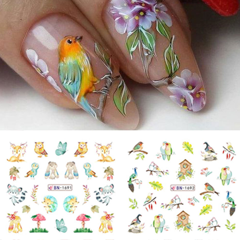 12Design Autumn Animal Nail Ar - Waterslide Decal Paper recension och pris