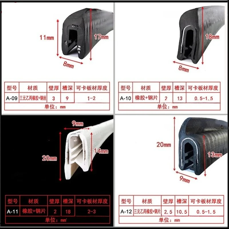 h/F/U Shape Sealing Strip EPDM - Panel Line Marker recension och pris