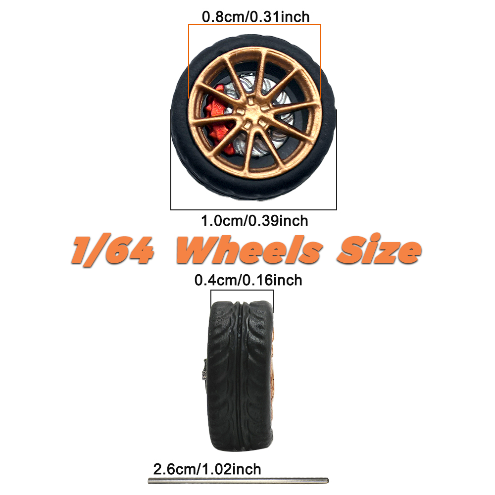 1/64 Model Car Wheels Tires 8  - Model Kit Car recension och pris