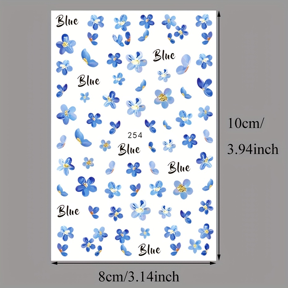 2 pcs 3D Blue Water Color Flow - Waterslide Decal Paper recension och pris